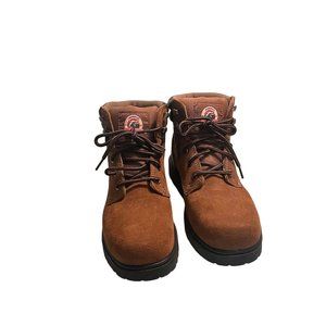 BRAHMA BOOTS MENS OIL AND SLIP RESISTANT LEATHER UPPER LIKE NEW BROWN SIZE 9 1/2